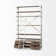 Schlueter 94" Metal and Wood Four Tier Library Bookcase With Ladder