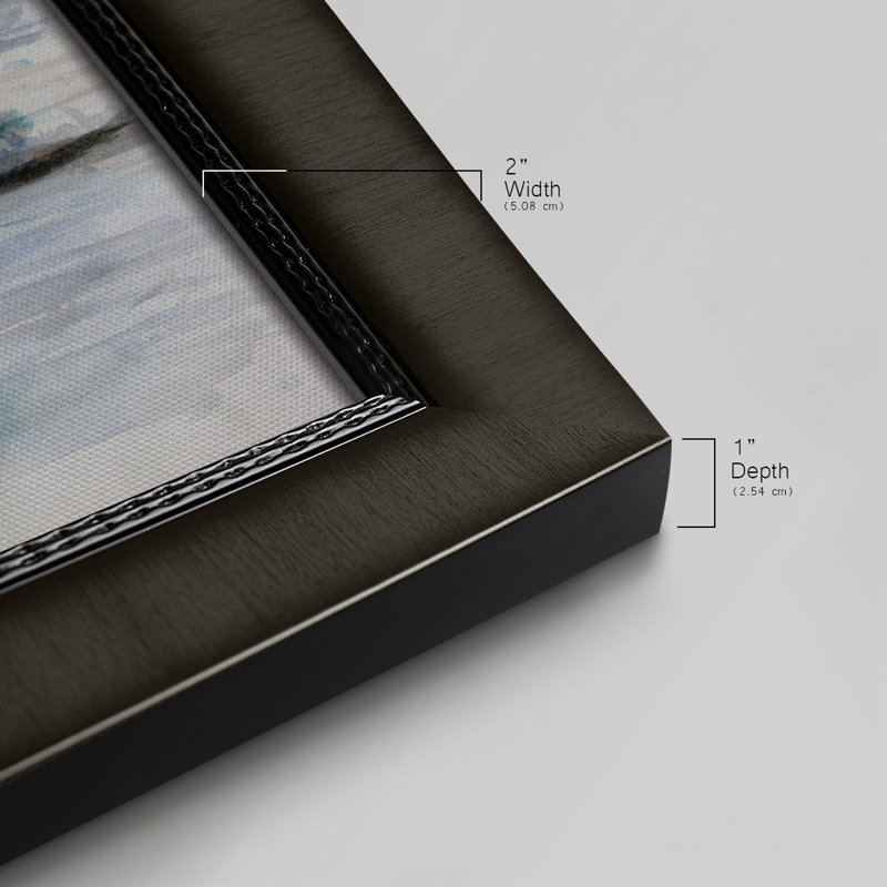Toile encadrée de qualité supérieure Beech Mountain - prête à être accrochée, Toile encadrée noire à coins fermés