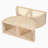 Round To Square Block Modular Coffee Table Light Natural Rattan With Storage 4 Piece
