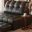 Coussin de canapé modulaire en similicuir noir