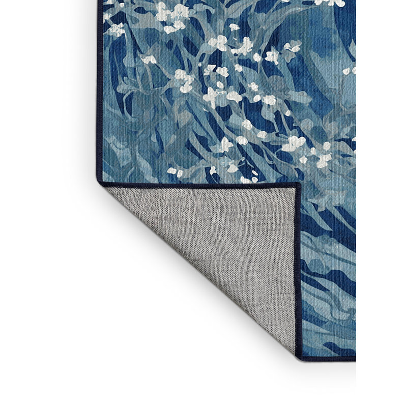 Machine Washable Gray Area Rug, Runner 2' x 4'