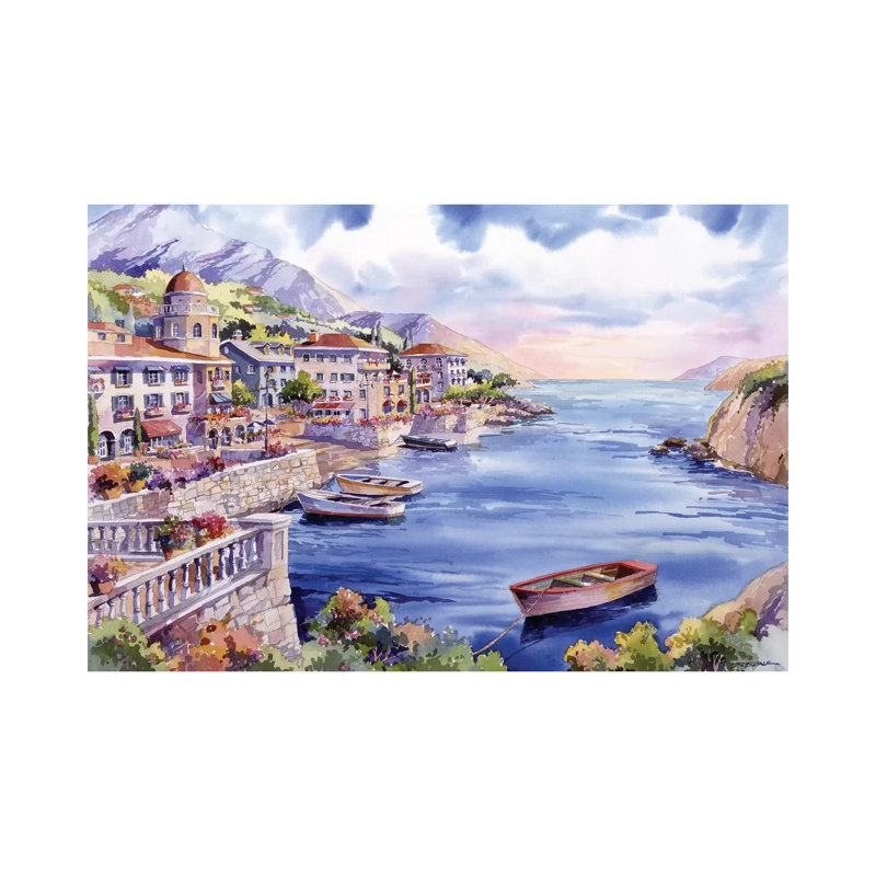 Italian Harbor by Bill Drysdale - Wrapped Canvas Gallery-Wrapped Canvas Giclée, 20.32 cm H x 30.48 cm W