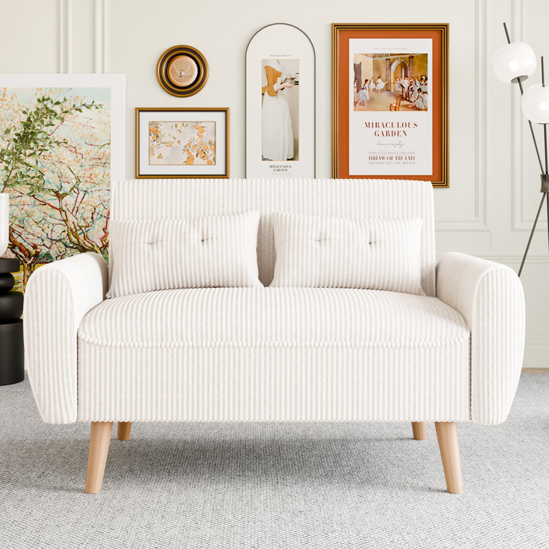 Bergthold Upholstered Armchair, White