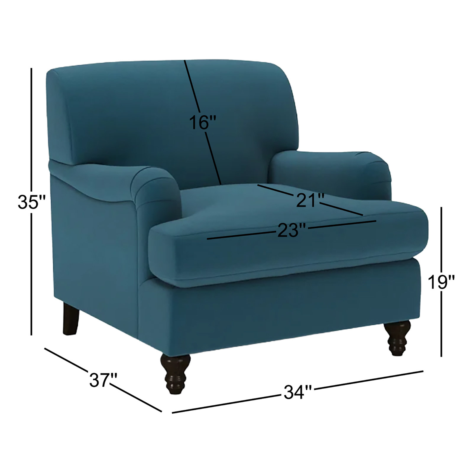Walters Armchair, Bayou Midnight Canvas