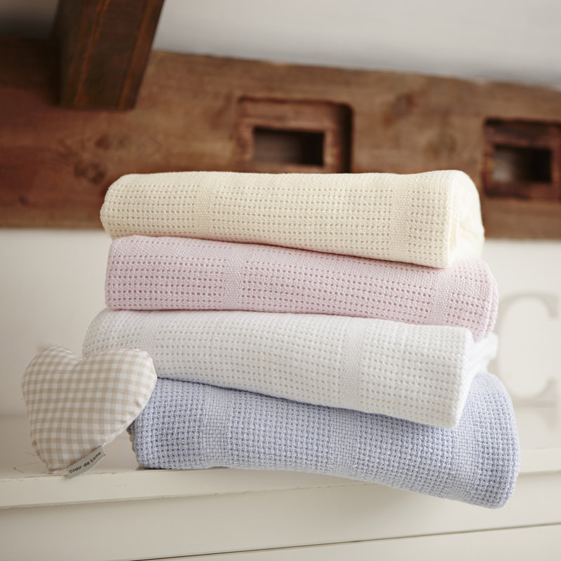 Cotton Baby Blanket, Blue
