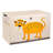 3 Sprouts  - Toy Chest Storage Box for Kids Playroom, Leopard