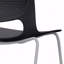 Ensemble de 4 chaises de salle à manger, chaises empilables modernes avec design ergonomique, siège en polypropylène et structure en acier