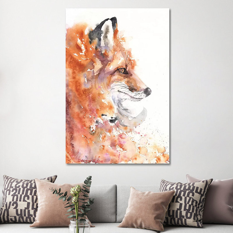 Fire Fox by George Dyachenko - Wrapped Canvas Painting, 152.5 cm H x 101.5 cm W