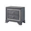 Table de chevet contemporaine en bois massif gris clair 1Pc