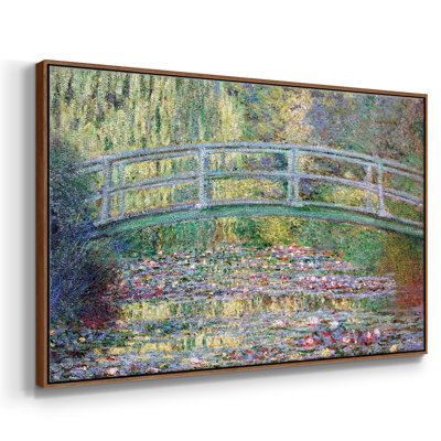 Le pont japonais (l'eau encadrée sur toile)