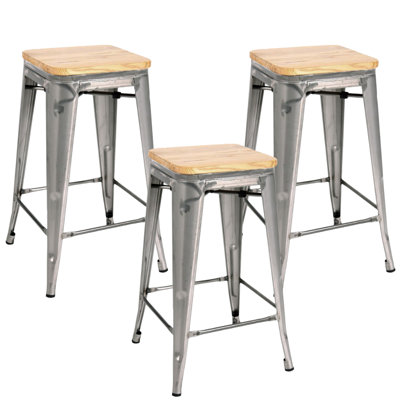 Counter Stool with Metal Frame