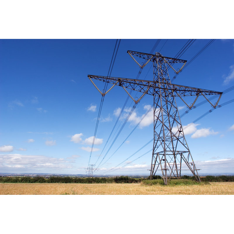 Electricity Pylon by Vandervelden - No Frame Art Prints on Canvas, 51cm H x 76cm W
