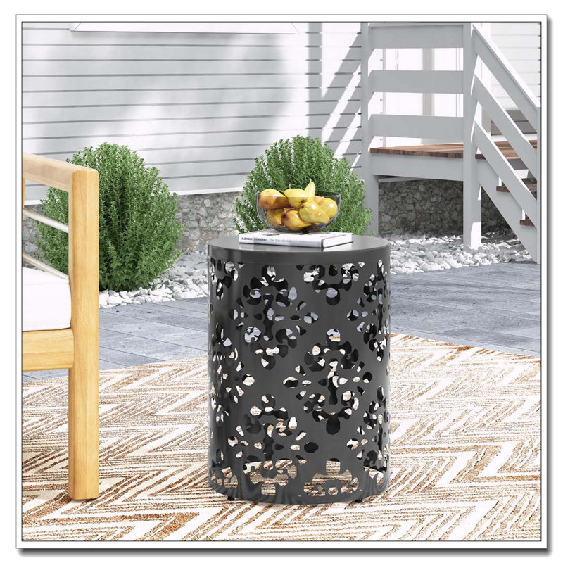 Outdoor Side Table, Black, 1