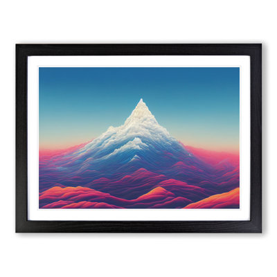 Splendorous Colourful Mountain - Framed Print