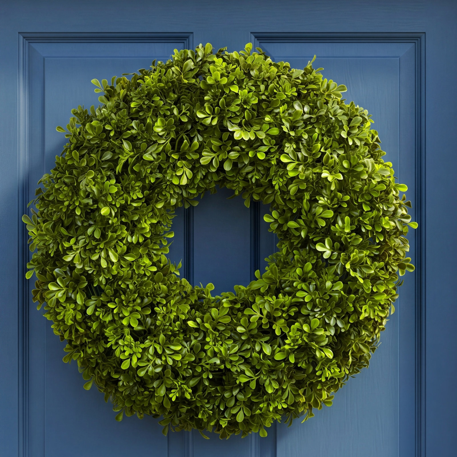 22'' Faux Boxwood Plastic Wreath