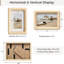 Cadre photo fait à la main en bois d'érable naturel 4 x 6 - affichage de photos en verre trempé