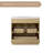 Saffi Ridge 36" Single Bathroom Vanity in Aura Oak with Engineered Marble Top