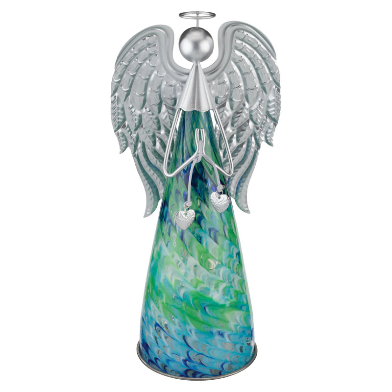 Murano Angel LED Decor 13" - Blue, Bleu clair
