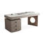 Bureau de direction blanc rectangulaire en pierre frittée avec tiroirs-1298705564