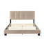 Grand lit plateforme 1pc avec tête de lit tapissier à hauteur réglable-1716976285