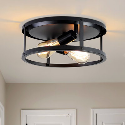 Plafonnier encastré noir 12,7 po avec capuchon rotatif 12,7 po Farmhouse (paquet de 1)