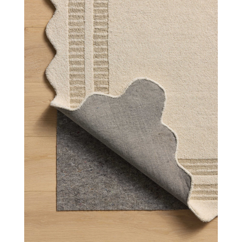 Tapis Chris Loves Julia x Loloi Scottie, Carré 1 pi 6 po, Ivory/Grey