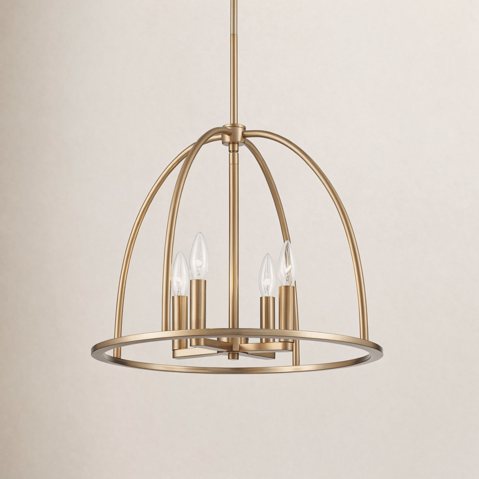 Roumel 4-Light Chandelier, Gold
