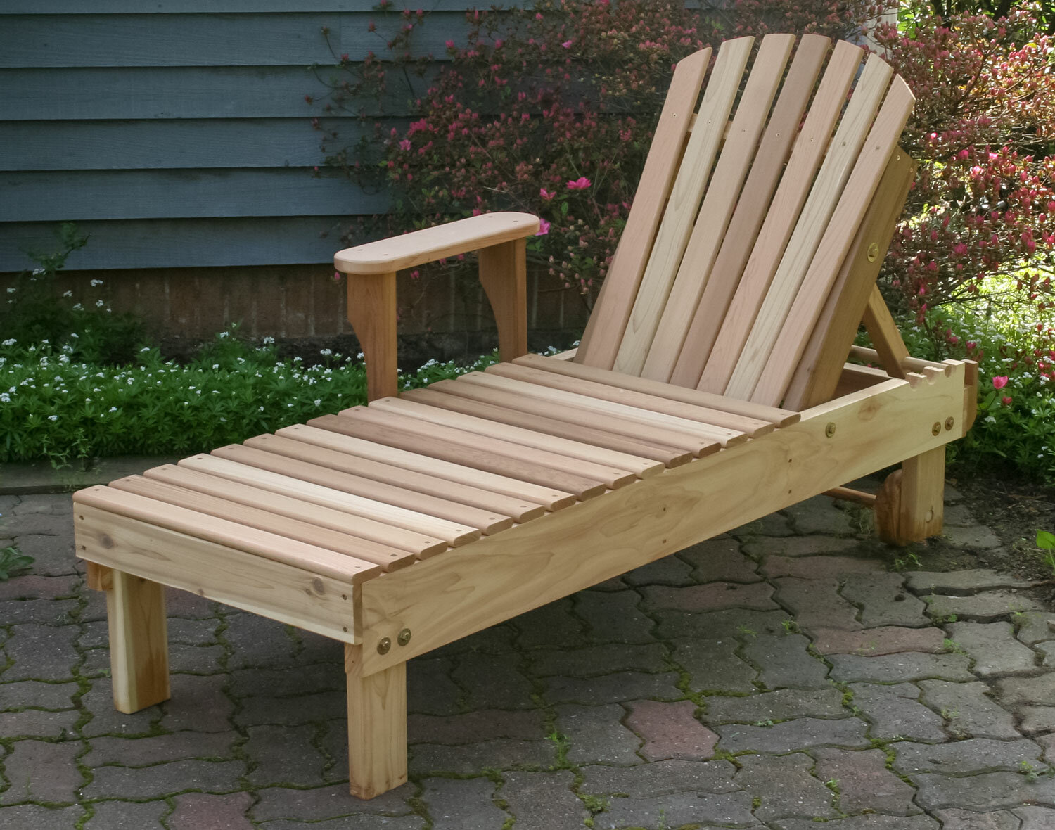 Breakwater Bay Prudhomme Outdoor Cedar Chaise Lounge | Wayfair