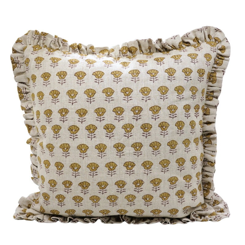 Coussin décoratif en lin à double face avec coussin décoratif Fab Fabine, 20 x 20 pouces