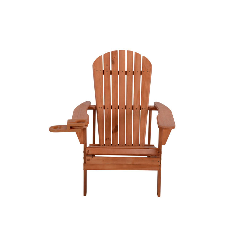 Artiana Pine Outdoor Adirondack Chair, Walnut