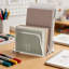 Organisateur de courrier en acrylique, trieur de lettres en papier transparent à 2 fentes et porte-documents de bureau pour le courrier, les factures, les cahiers et les fournitures de bureau