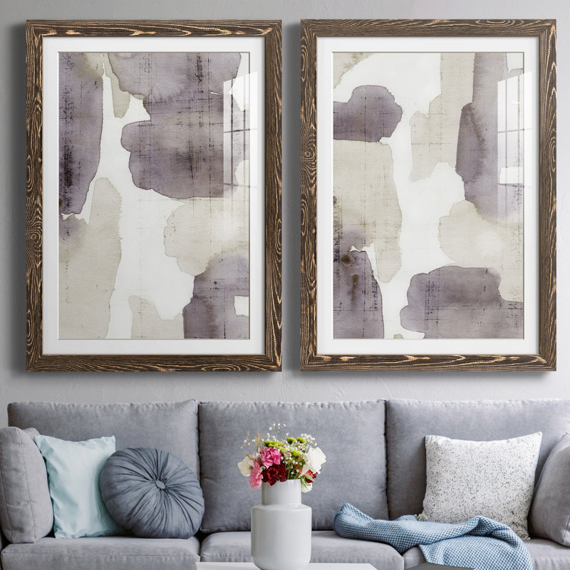 Reproduction encadrée Tessera Wash IPremium - prête à être suspendue, H 43,5 po x l 31,5 po x P 1 po, Papier, cadre noyer