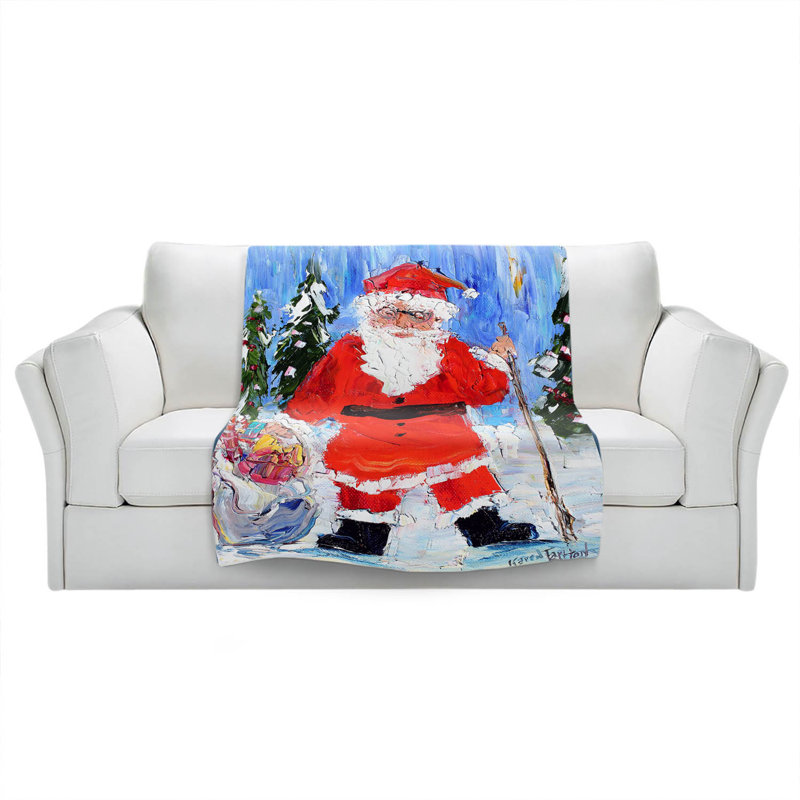 Couverture sherpa doux 1 père noël, l 68 po x L 80 po