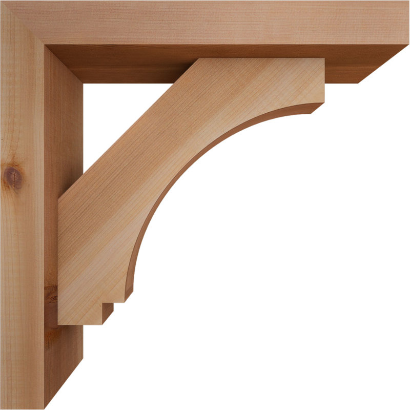 Support de bloc impérial avec entretoise décalée, 14 po x 14 po, Cèdre rouge occidental de l 3 1/2 po (lisse)