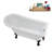 58" Streamlin Clawfoot Tub,Tray,Drain, Clawfeet-101628926-102219861