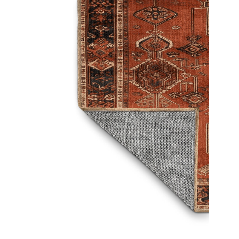 Tapis brun lavable à la machine, Carré 4 pi