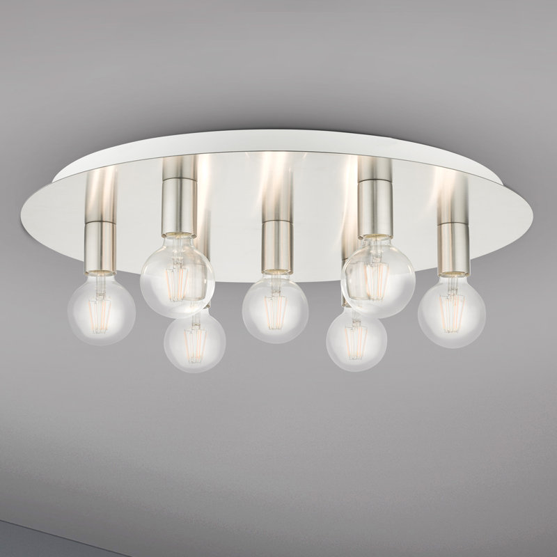 Zaryk Flush Mount, Brushed Nickel