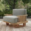 Hudson Outdoor Accent Chair Natural/Gray