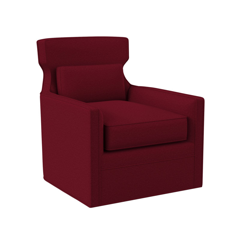 Fauteuil pivotant Whitney, Mélange de polyester rouge à lèvres Margaret