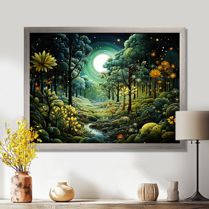«Beverlyann Forest Enchanted Forest Pointillism II - Forest», reproduction sur toile, H 24 po x l 32 po x P 1 po