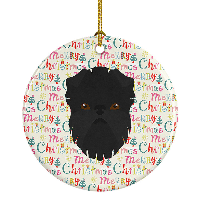 Ornement suspendu Affenpinscher Merry Christmas