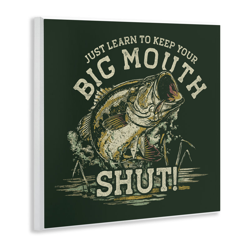 Plaque murale Keep Big Mouth Shut, design par Jedco Brands, Inc.