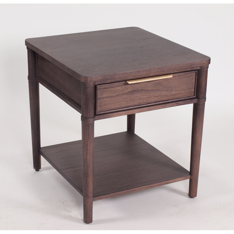 Clair Solid Wood End Table, Truffle