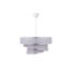 Lustre glamour avec capuchon en coton, 15,7 x 15,7 x 7,9 pouces | Hauteur totale: 28,3 pouces | Douille E27, 40 W maximum | Certifié CE | Parfait pour les décors scandinaves et champêtres | Élégant luminaire pour le salon, la salle à manger et le ve-608642812-608642808