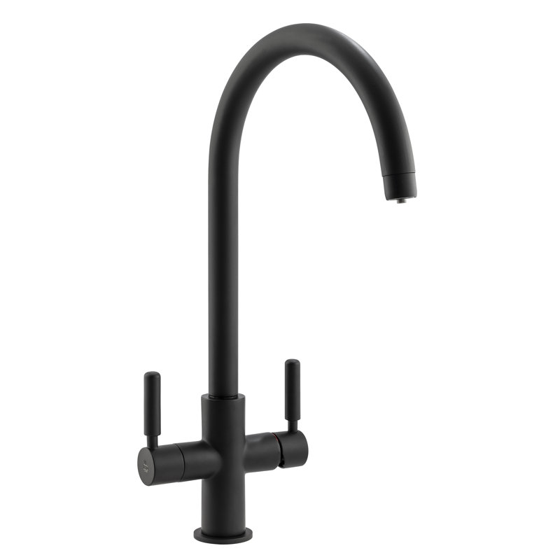 Abode Hemista Slimline 3-in-1 Hot Water Tap, Matt Black
