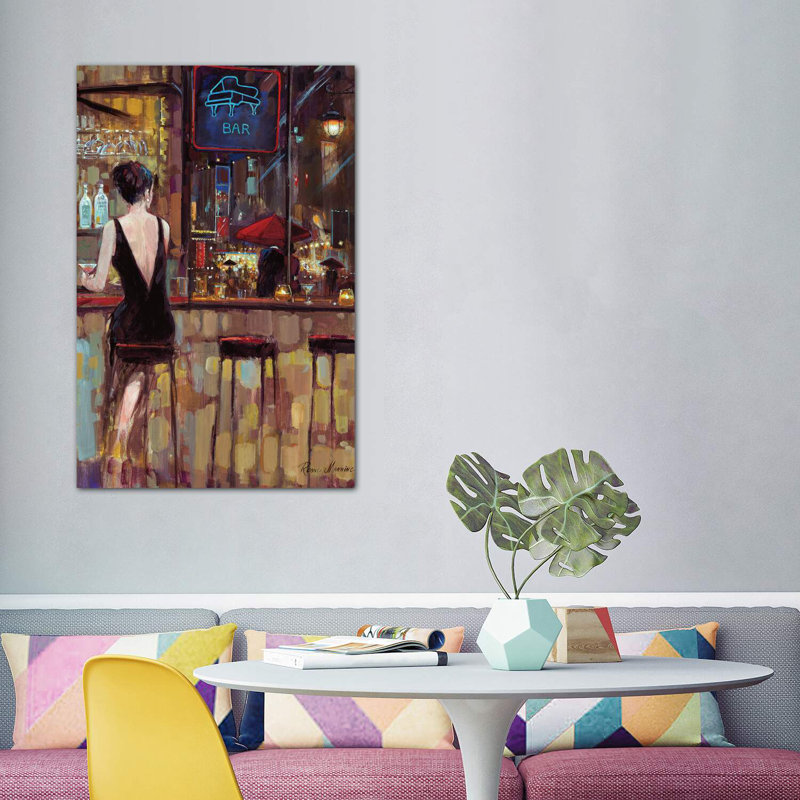 " Piano Bar " by Ruane Manning, Wrapped Canvas, 60" H x 40" W, No Frame
