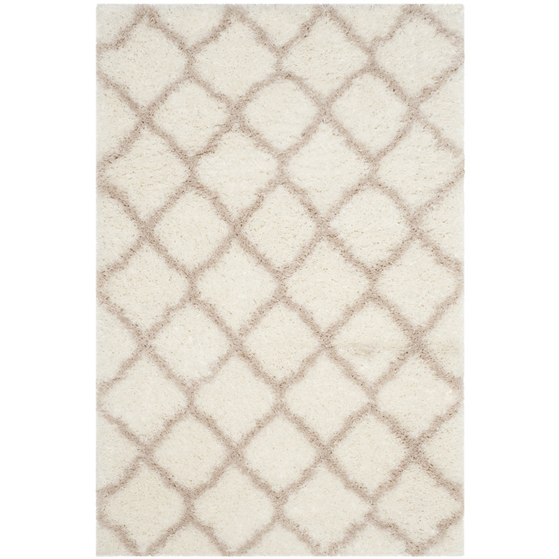 Natosha Shag Performance Geometric Rug, Rectangle 3' x 5'