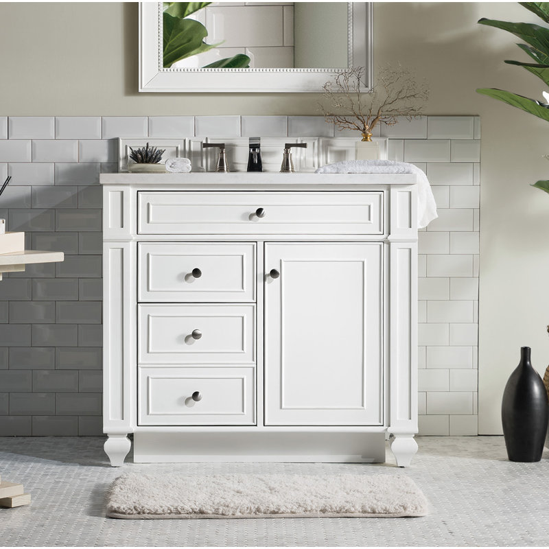 Bristol 36'' W Single Vanity, Bright White, Ethereal Noctis, 8" Widespread