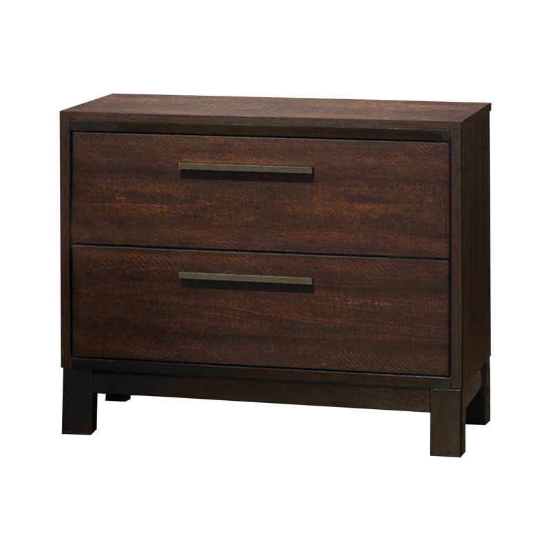 Ringsted Solid + Manufactured Wood Nightstand in Rustic Tobacco