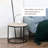 Round Nesting Tables Set of 2, Stacking Coffee Table Set with Metal Frame for Living Room